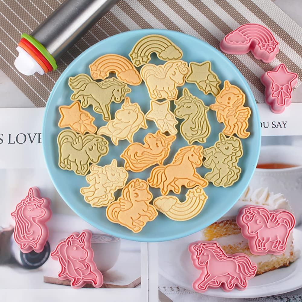 Unicorn Cookie Cutter and Stamp Set